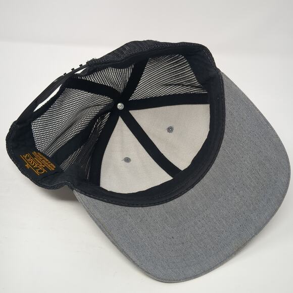 Srvs Snapback Trucker Hat Gray One Size Adjustable Mesh Back Classics Yupoong - Picture 7 of 9